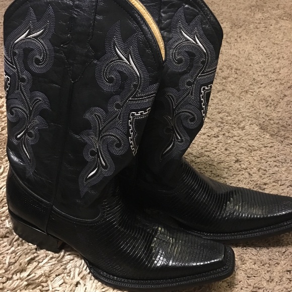 Belvedere Other - Men’s Black Lizard Skin Belvedere Alex Boots 11